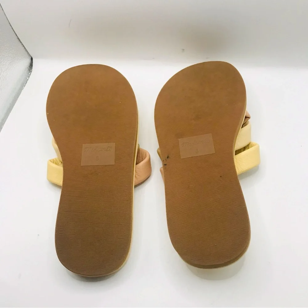Madewell‎ ComfortSlide Women's Cream & Pink Woven Slide Sandals
